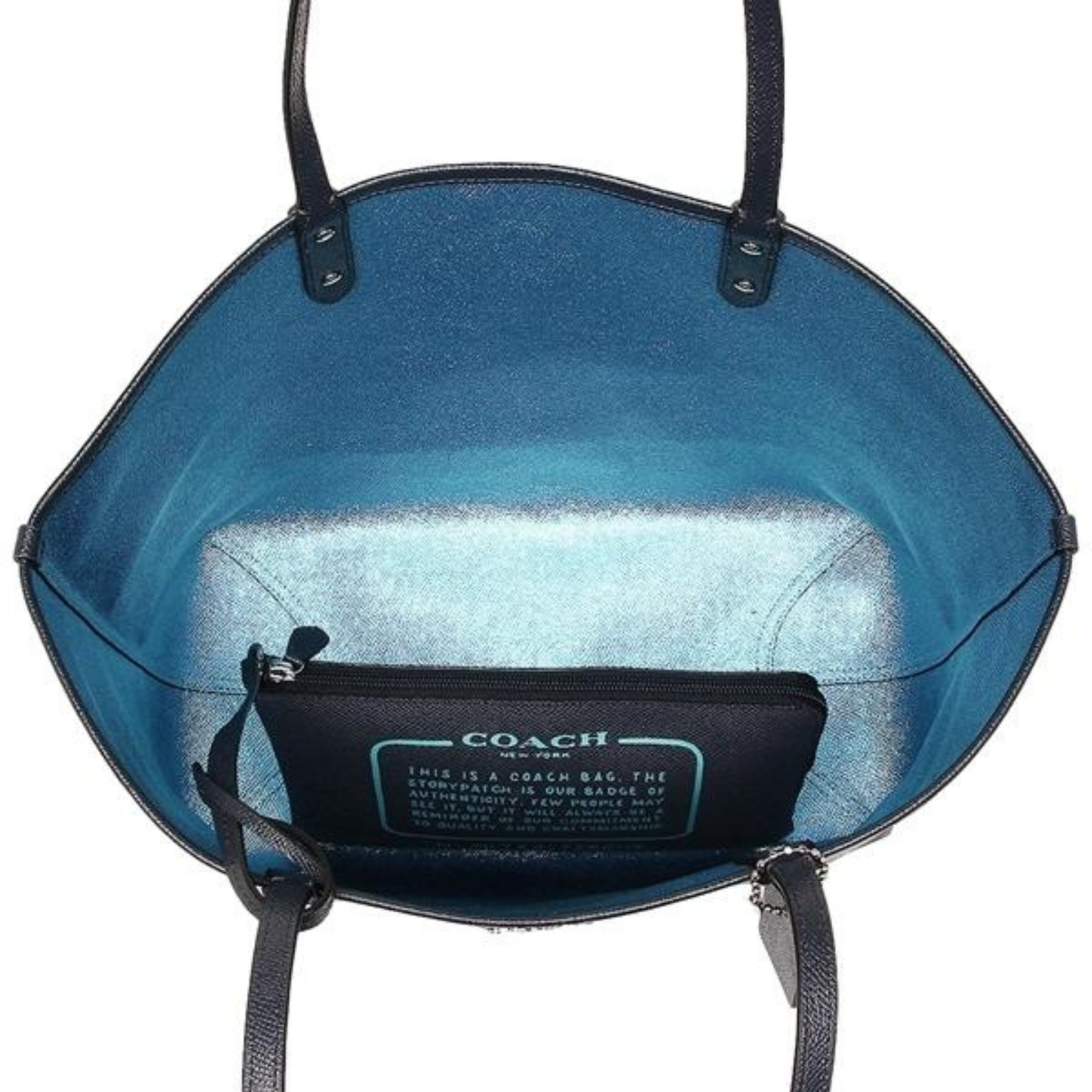 Reversible Signature City Tote with Removable Pouch