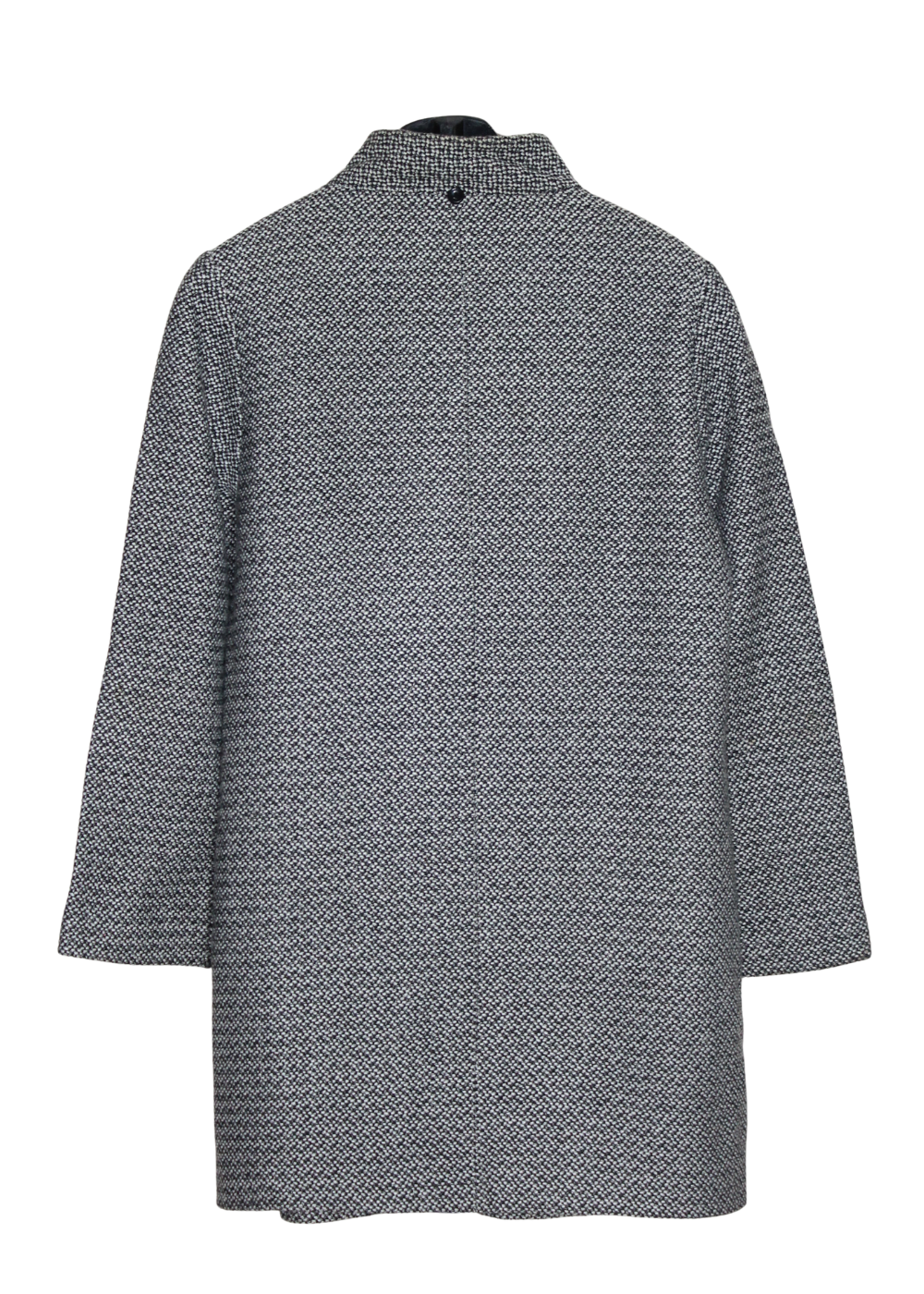 Standup collar Tweed long coat