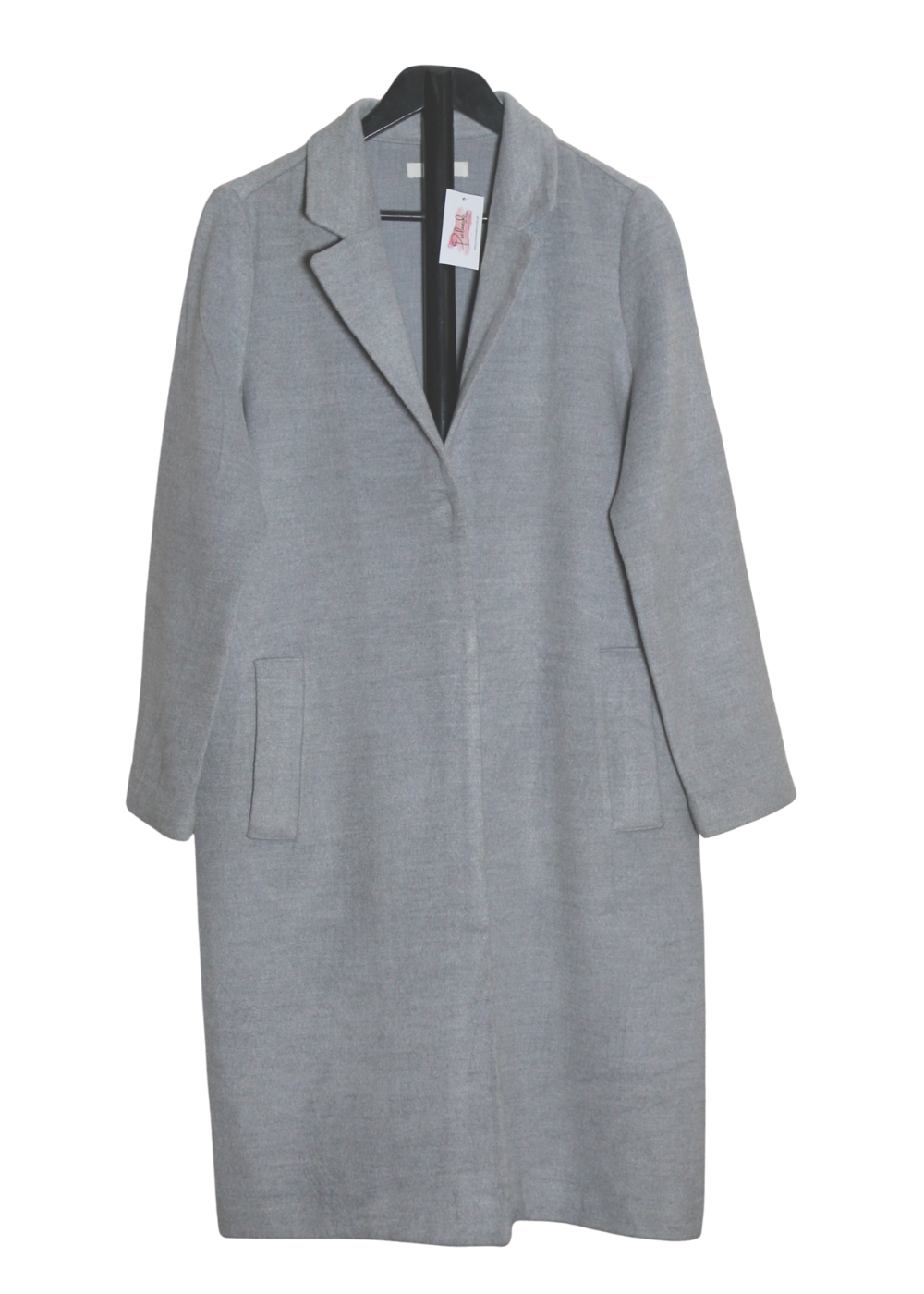 Straight Long coat with no show button