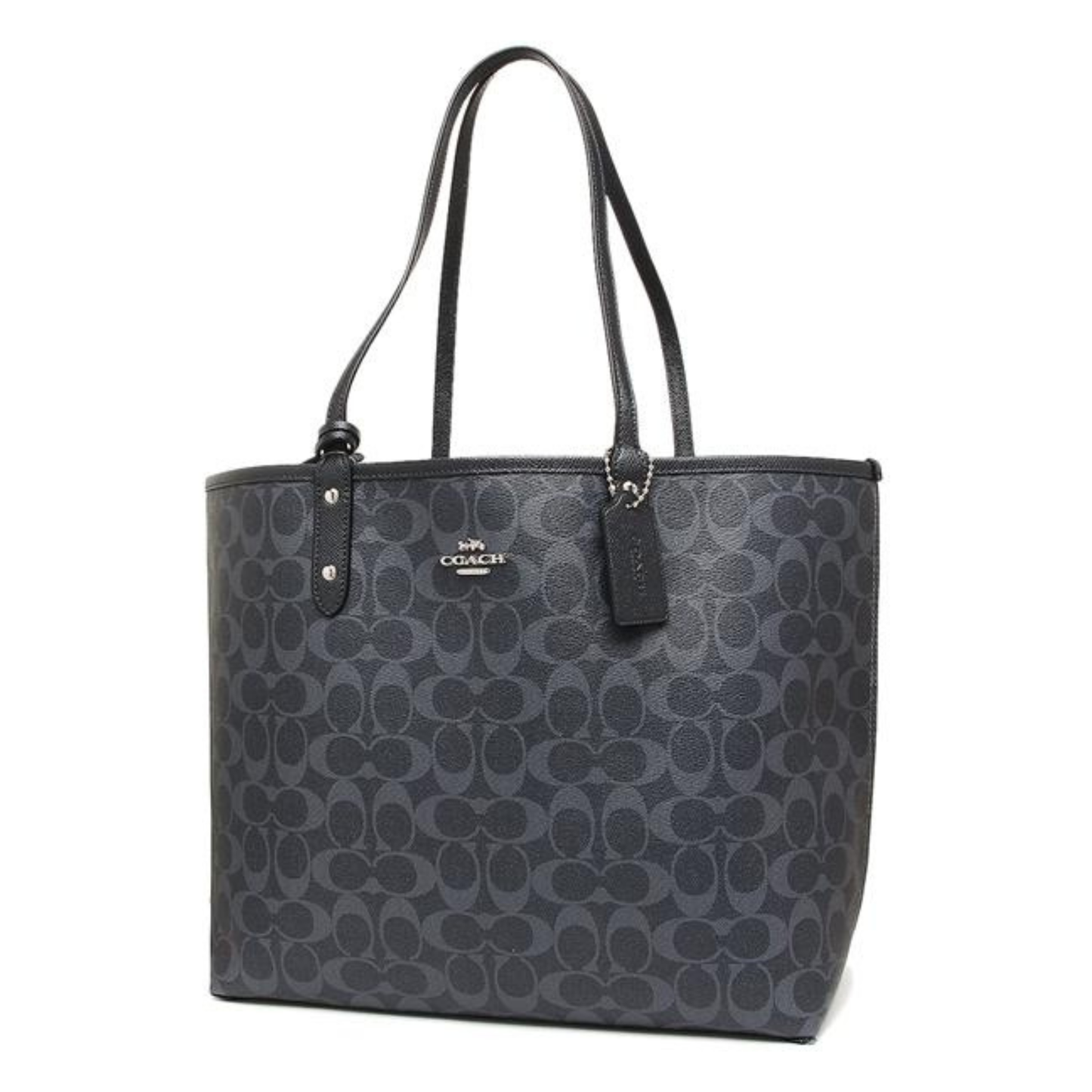 Reversible Signature City Tote with Removable Pouch