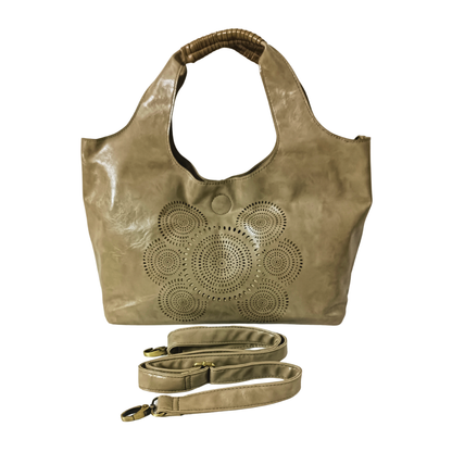 Faux Leather Tote with removable pouch
