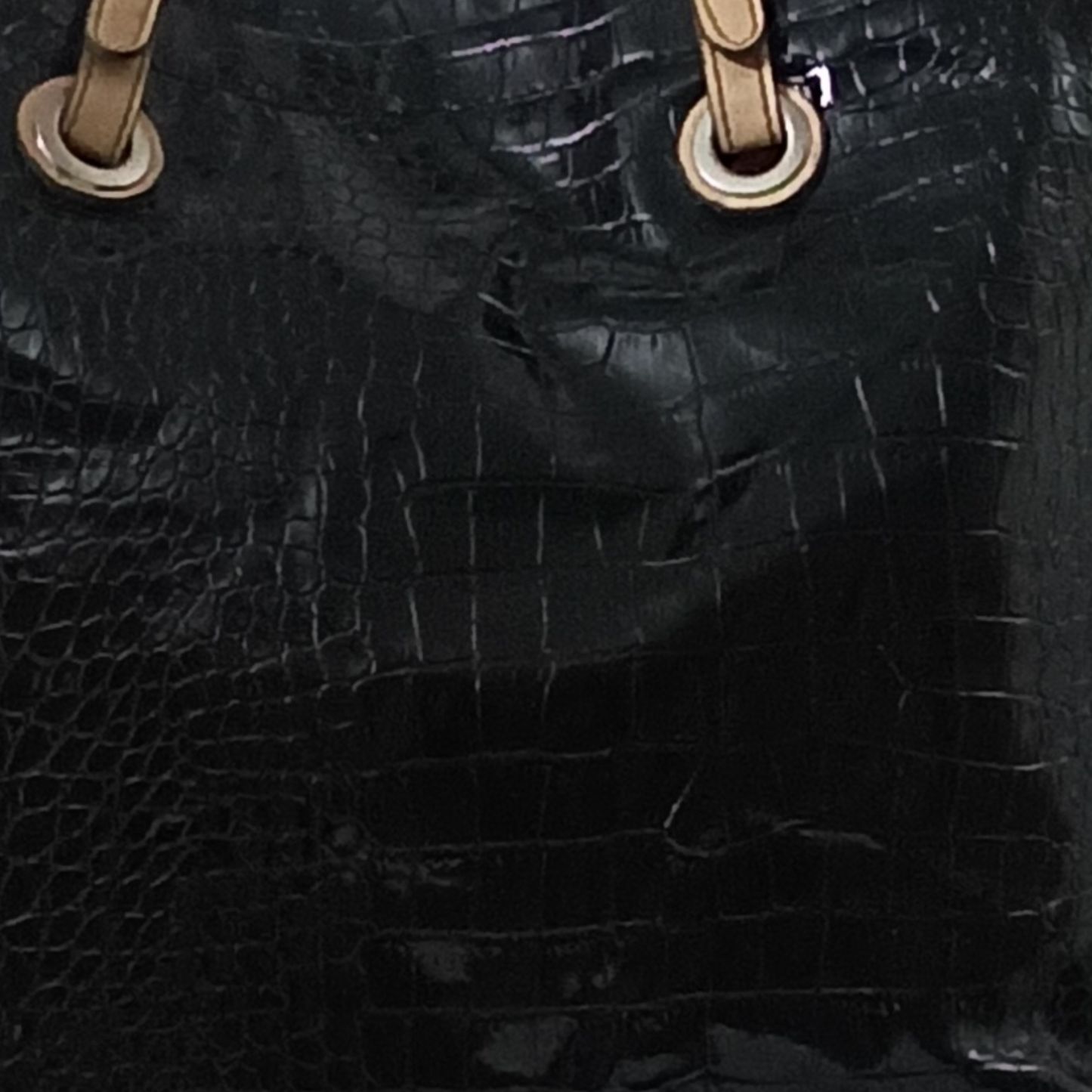 Croc-embossed Tote Bag