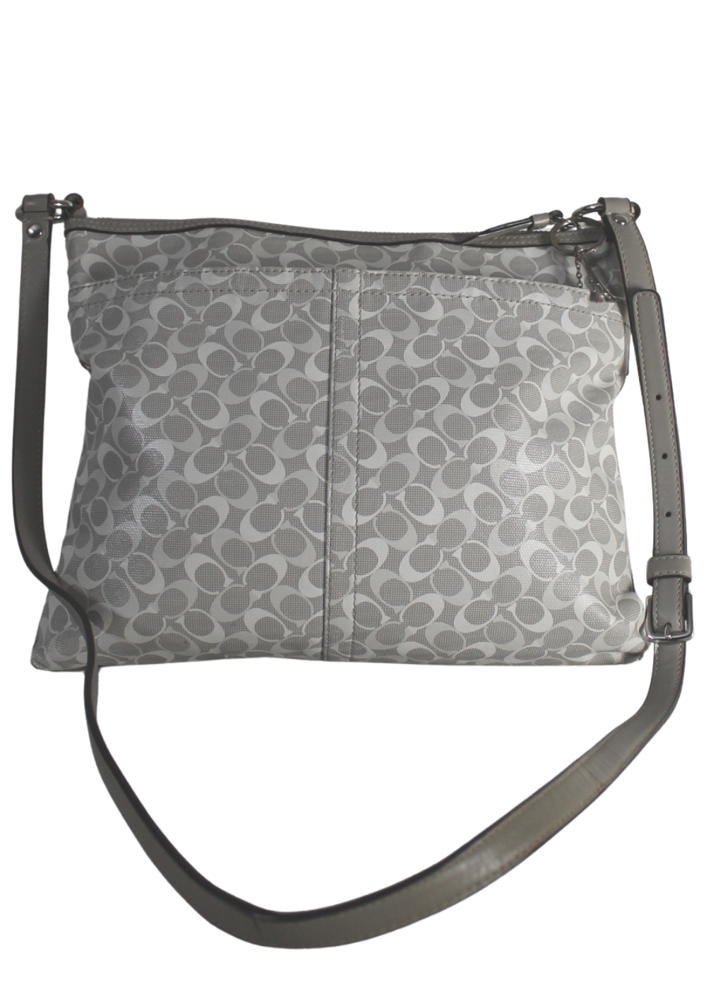 Signature coated Canvas and Leather Cross body Bag