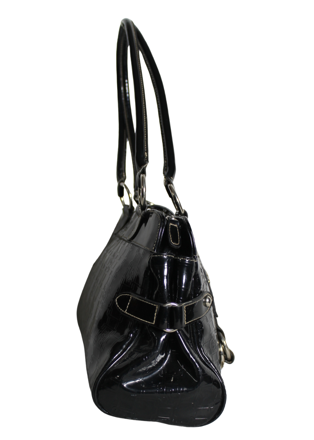 Embossed Patent Faux Leather shoulder Bag