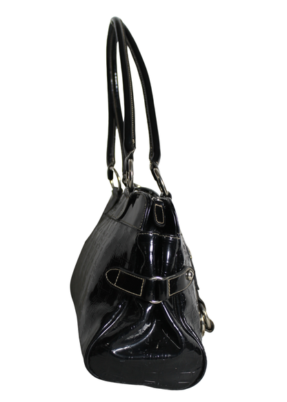 Embossed Patent Faux Leather shoulder Bag