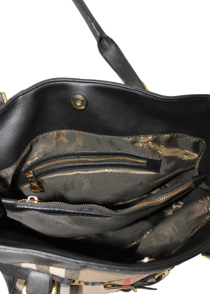 House Check Canvas Bridle Lynher Medium Tote