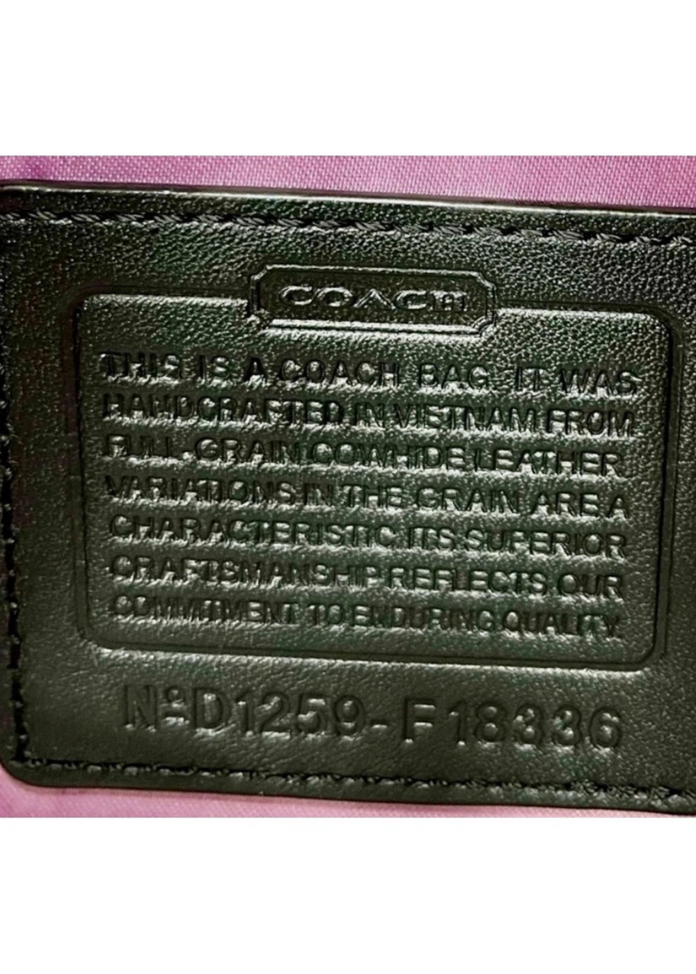 Coach Laura Leather Embossed Signature Tote Bag