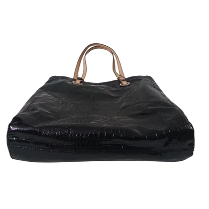 Croc-embossed Tote Bag