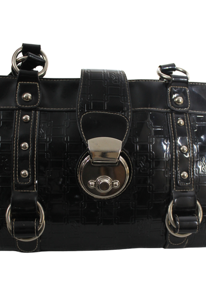 Embossed Patent Faux Leather shoulder Bag