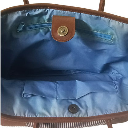 Stripped Canvas Bag