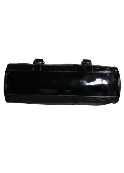 Embossed Patent Faux Leather shoulder Bag