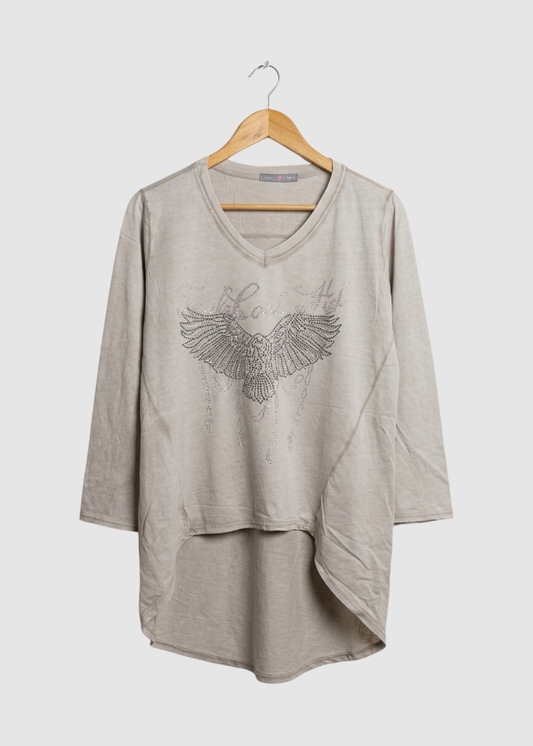 Summer Cotton Top with extra-long back