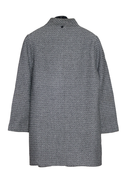 Standup collar Tweed long coat