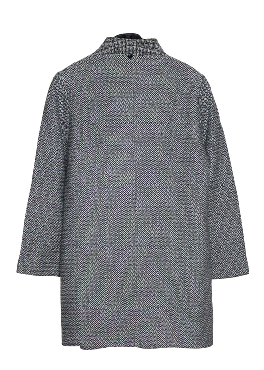 Standup collar Tweed long coat