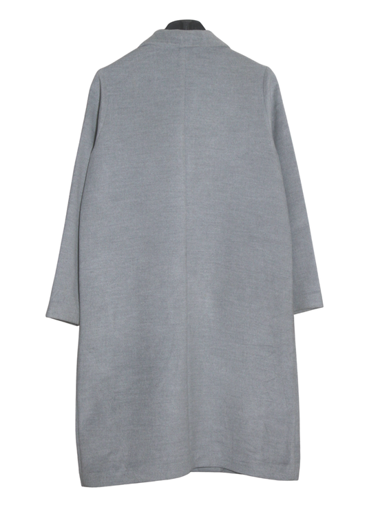 Straight Long coat with no show button