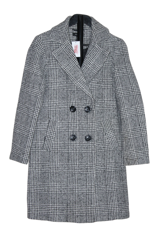 Herringbone Pattern Winter Coat