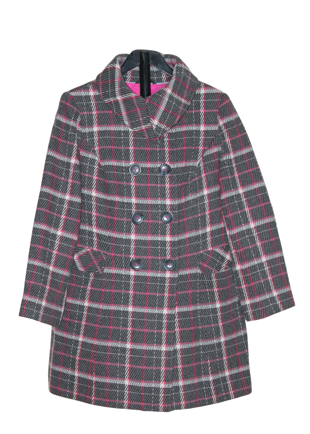 Checkered Wool Coat