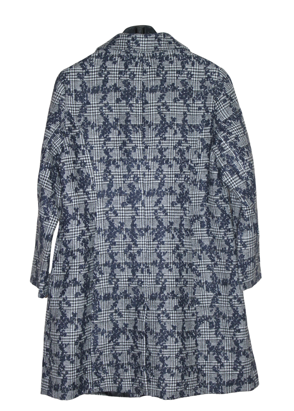 Floral check pattern winter coat