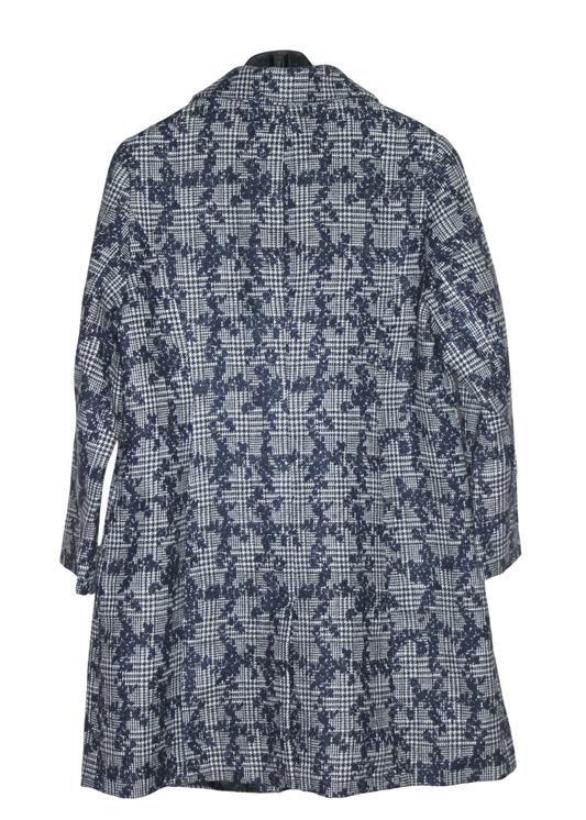 Floral check pattern winter coat