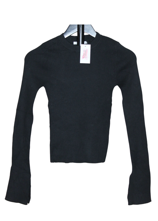 Crew Neck Ribbed Top