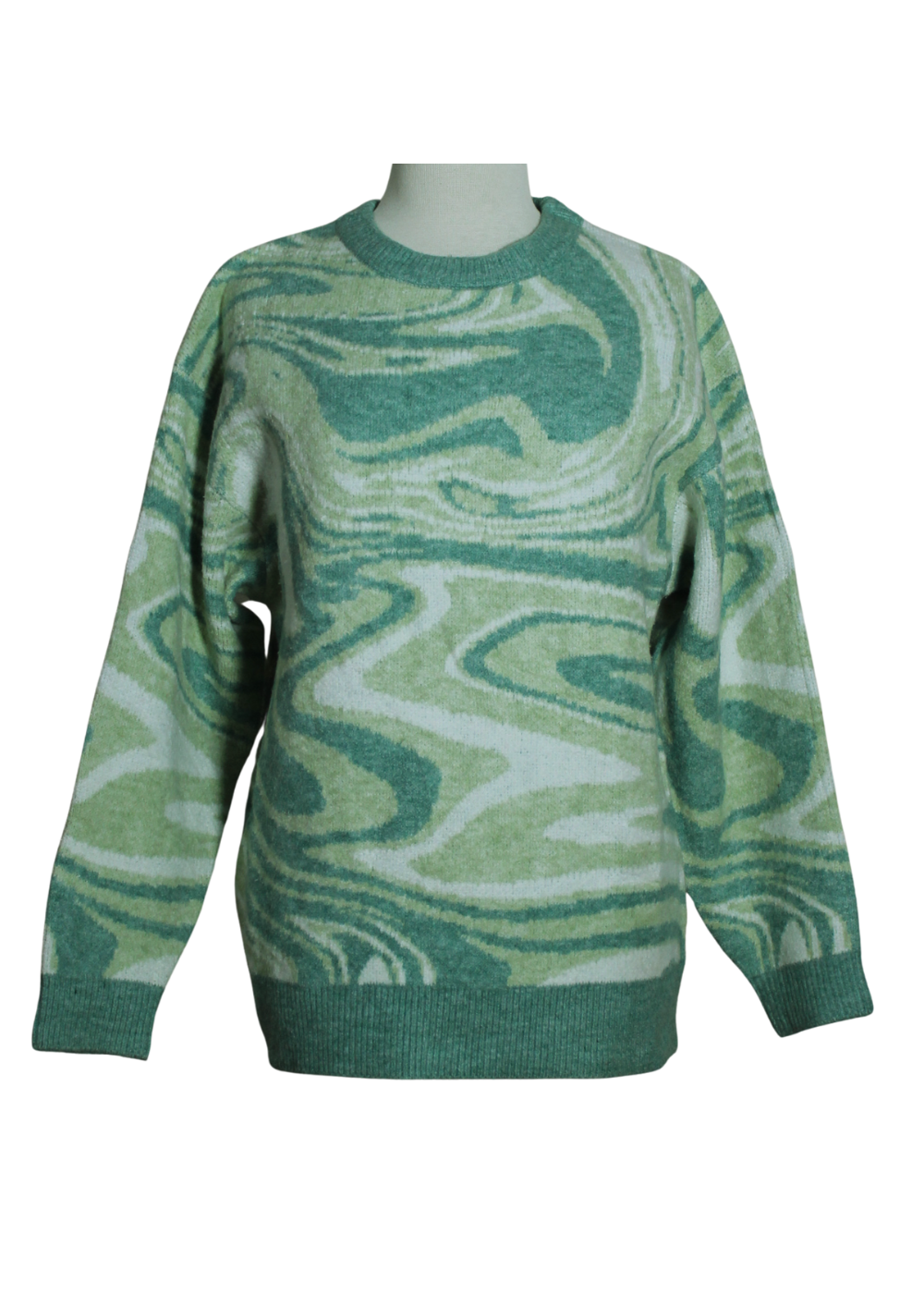 Swirly Green Jumper