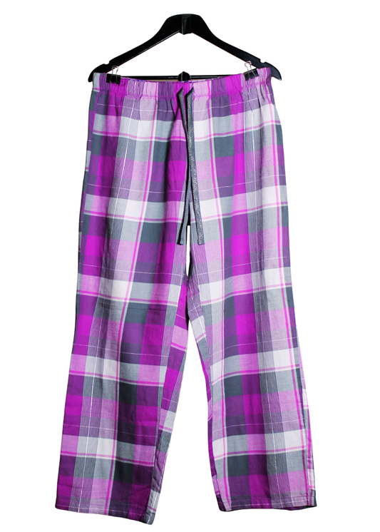 Cotton Checkered Pajama Pants