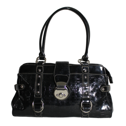 Embossed Patent Faux Leather shoulder Bag